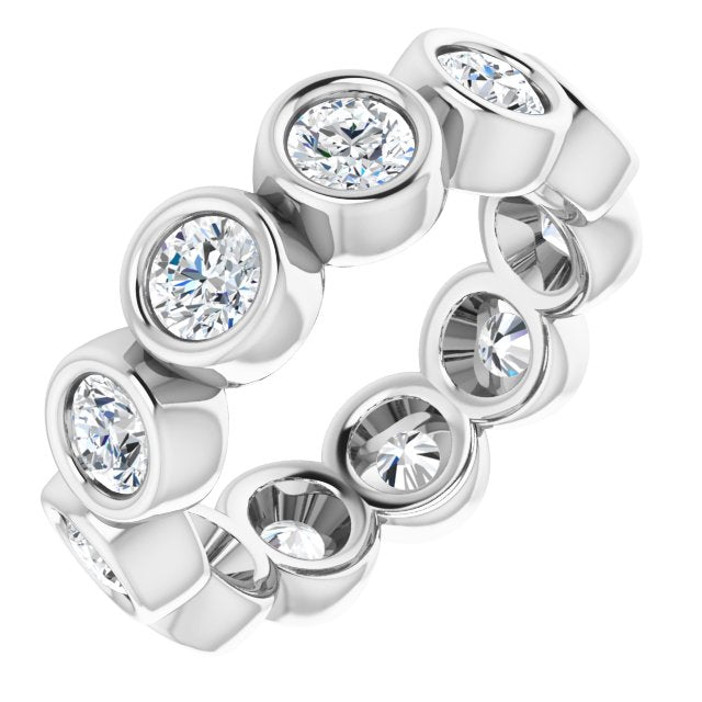 2.75 ct. Bezel Set Round Diamond Eternity Band-VIRABYANI